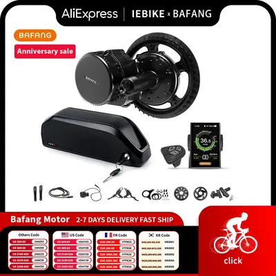 Bafang-kit de motorisation de vélo électrique 750W 48V modèle BBS02 BBS02B moteur 8Fun à