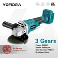 Yofidra-Meuleuse d'angle électrique sans balais à 3 vitesses meuleuse sans fil métal bois