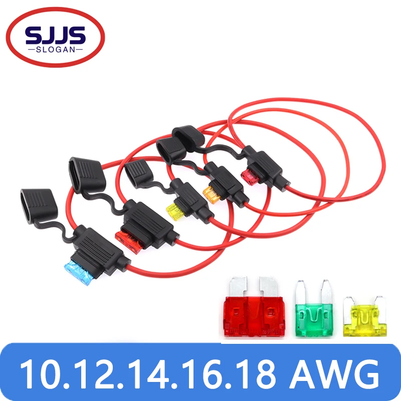 Petit porte-fusible automatique moyen étanche 32V Mini 18/1614/12/10AWG et fusible à lame de voiture 3A 5A 7.5A 10A 15A 20A Standard/Mini/Micro