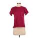 Rag & Bone Short Sleeve T-Shirt: Burgundy Tops - Women's Size 2X-Small