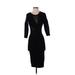 Velvet by Graham & Spencer Cocktail Dress - Bodycon: Black Solid Dresses - Women's Size Small