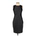 Ann Taylor Casual Dress - Sheath: Black Leopard Print Dresses - Women's Size 0