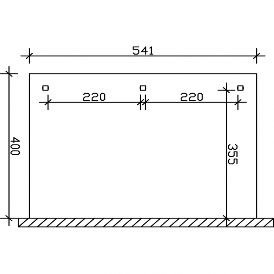 Skan Holz Terrassenüberdachung Andria Terrassendach, 541x400 cm, Nussbaum Image