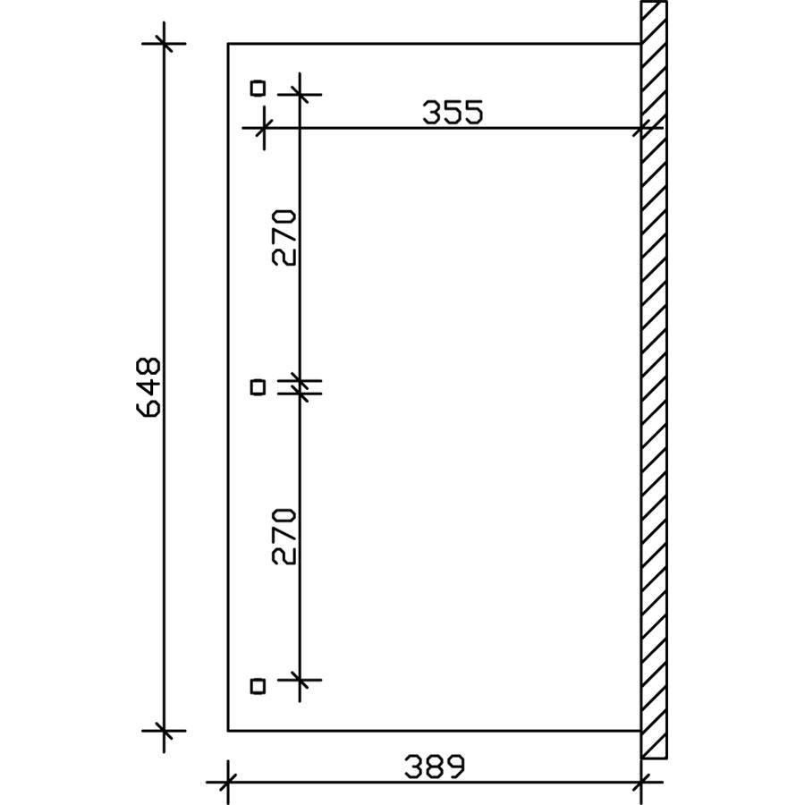 Skan Holz Terrassenüberdachung Venezia Terrassendach, 648x389 cm, Schiefergrau Image