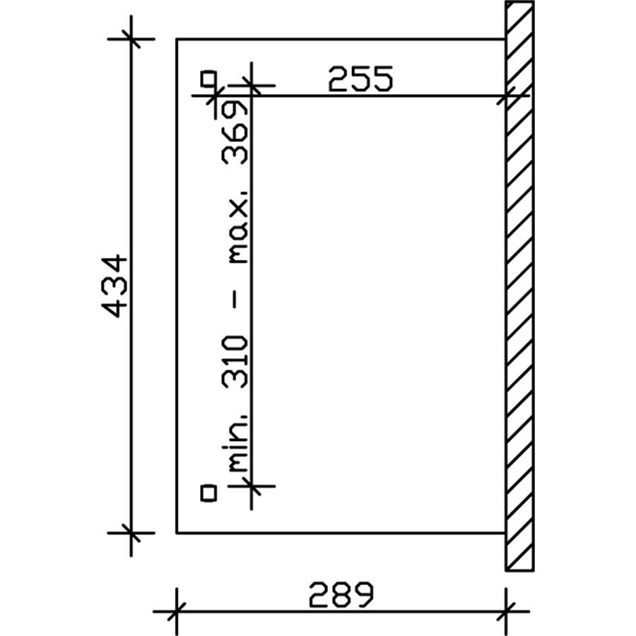 Skan Holz Terrassenüberdachung Verona Terrassendach, 434x289 cm, Schiefergrau Image