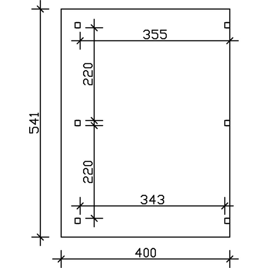 Skan Holz Terrassenüberdachung Siena Terrassendach, 541x400 cm, Eiche Hell Image