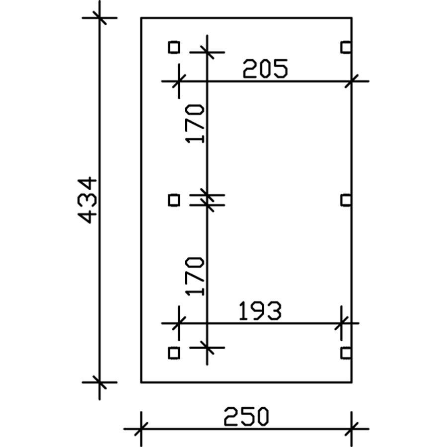 Skan Holz Terrassenüberdachung Siena Terrassendach, 434x250 cm, Nussbaum Image