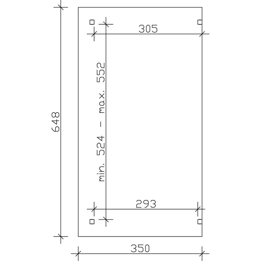 Skan Holz Terrassenüberdachung Sanremo Terrassendach, 648x350 cm, Nussbaum Image