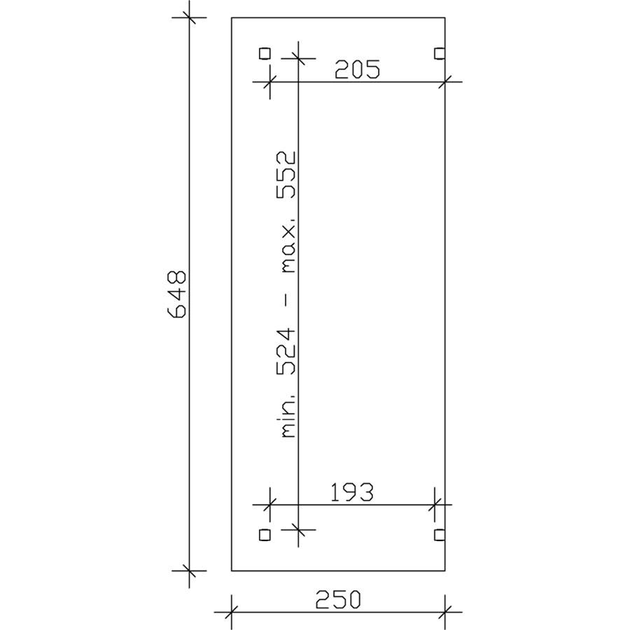 Skan Holz Terrassenüberdachung Sanremo Terrassendach, 648x250 cm, Weiß Image