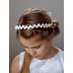Haarschmuck Kommunion, Haarband für Kommunion in weiß o. ivory, Blumenmädchen Haarschmuck