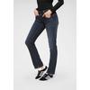 Straight-Jeans PEPE JEANS "GEN", Damen, Gr. 27, Länge 30, blau (h06 stretch ultra schwarz), Web, Obermaterial: 84% Baumwolle, 14% Polyester, 2% Elasthan, casual, slim fit, Jeans, in schöner Qualtät mit geradem Bein und Doppel-Knopf-Bund