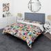 Designart "Urban Geometric Ii II" Modern Bedding Cover Set With 2 Shams