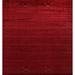 Red Striped Gabbeh Area Square Area Rug Handmade Silk Carpet - 9'10"x 9'7"