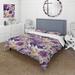 Designart "Purple Lavender Persian Paisleys" paisley Bed Cover Set With 2 Shams