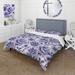 Designart "White And Purple Lavender Persian Paisleys" paisley Bed Cover Set With 2 Shams