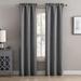 VCNY Home Krista 2-Piece Charcoal Grey Geometric Rod Pocket Curtain Set - 27" x 84"