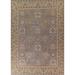 Vegetable Dye Oushak Turkish Large Rug Hand-Knotted Grey Wool Carpet - 10'5"x 13'8"