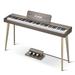 Donner 88 Key Digital Piano for Beginner DDP-60 Electric Piano Include 3 Piano Style Pedals Power Supply Stand Gray