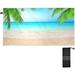 Hyjoy Beach Towels Coconut Palm Trees Camping Towels Blue Sky Beach Sand Free Beach Towel 30x60 Inch Large Beach Towels Quick Dry Bath Travel Towels Pool Yoga Beach Mat for Men Women