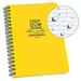 Rite In The Rain - 373L Rite in the Rain All-Weather Side-Spiral Notebook 4 5/8 x 7 Yellow Cover Universal Pattern (No. 373)