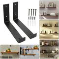 Floating Wall Shelf Brackets Heavy Duty Rustic Wall Shelves Suitable for Bookshelf Shoe Rack