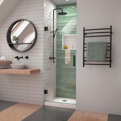 Dreamline DreamLine Unidoor-LS 24 inch W x 72 inch H Frameless Hinged Shower Door in Matte Black SHDR-2024722-09