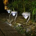 QTOCIO Home Decor Outdoor Solar Diamond Shape LED Light - Solar Power Warm White LED Light Auto On/Off LED Ultra-Long Lighting Time Wall Garden Fence Decor Lighting