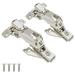 BULYAXIA Cabinet Hinges (1 Pair 2 PCS) Face Frame 165 Degree Full Overlay Clip-on Lazy Susan Self Close Folding Cupboard Door 3-Way Adjustable Kitchen Corner Cabinet Hinges with Screws