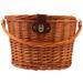 Wicker Front Handlebar Bike Basket Front Box with Lid and Handle (Brown)