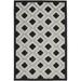 HomeRoots 3 x 4 ft. Black & White Gingham Non Skid Indoor & Outdoor Rectangle Area Rug - Black and White - 3 x 4 ft.