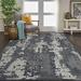 HBBOOMLIFE Distressed Modern Outdoor/Indoor Area Rug 8 x 10 \u2013 Abstract Transitional Traditional Collection - Easy Clean Pet Friendly High Traffic Carpet - Patio Deck Ga