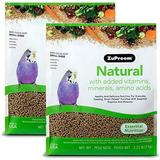 ZuPreem Natural Bird Food for Small Birds 2.25 lb Bag (2-Pack) - Made in The USA Essential Vitamins Minerals Amino Acids for Parakeets Budgies Parrotlets