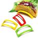 HANXIULIN 12PCS Colorful Plastic Taco Shell Holder Taco Stand Plate Protector Food Holder Home Kitchen Supplies