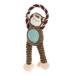 Squeaky Plush Dog Toys Interactive Dog Rope Toy Braiding Rope Teeth Grinding Cleaning Dog Squeaky Toys Plush Dog Toys for All Dogs[Monkey]