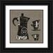 Schlabach Sue 12x12 Black Ornate Wood Framed with Double Matting Museum Art Print Titled - Linen Coffee I