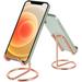 MENKEY Cell Phone Stand for Desk Cute Metal Rose Gold Cell Phone Stand Holder Desk Accessories Compatible with All Mobile Phones iPhone Switch iPad