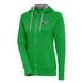 Women's Antigua Kelly Green Philadelphia Eagles Victory Raglan Full-Zip Hoodie