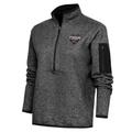 Women's Antigua Heather Black NHL 2024 Stadium Series Fortune Half-Zip Jacket