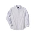 Men's Big & Tall KS Signature Wrinkle-Free Long-Sleeve Dress Shirt by KS Signature in White Navy Pindot (Size 22 35/6)