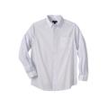 Men's Big & Tall KS Signature Wrinkle-Free Long-Sleeve Dress Shirt by KS Signature in White Navy Pindot (Size 17 35/6)