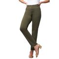 Plus Size Women's True Fit Stretch Denim Straight Leg Jean by Jessica London in Dark Olive Green (Size 30) Jeans