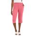 Plus Size Women's Soft Ease Capri by Jessica London in Tea Rose (Size 14/16)