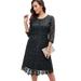 Plus Size Women's Lace Fit & Flare Dress by Jessica London in Black (Size 22 W)