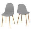 Seconique Barley Dining Chair X 4- Grey Fabric/Oak Effect