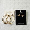 J. Crew Jewelry | J Crew Jessica Simpson 2 Pair Earrings Nwt. | Color: Gold | Size: Os