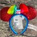 Disney Accessories | Minnie Mouse Epcot Ears With Red Sequins And Bow Headband | Color: Blue/Red | Size: Os