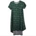 Lularoe Dresses | Lularoe Women's High Low Dress Relaxed Fit Midi Dress Short Sleeves Size S | Color: Black/Green | Size: S