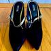 Michael Kors Shoes | Michael Kors Black Suede Heels With Gold Strap Size 9 | Color: Black | Size: 9