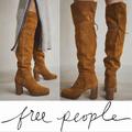 Free People Shoes | Free People Echo Platform Over The Knee Otk Boots Size 8.5 Tan Suede New $298 | Color: Brown/Tan | Size: 8.5