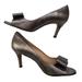 Kate Spade Shoes | Kate Spade Bow Pumps Shoes Heels Metallic Gray Women's Size 7.5m | Color: Gray | Size: 7.5